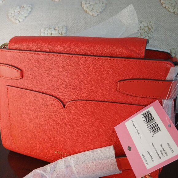 New With Tags - Kate Spade - Lava Red - Medium Crossbody Bag - Picture 11 of 15